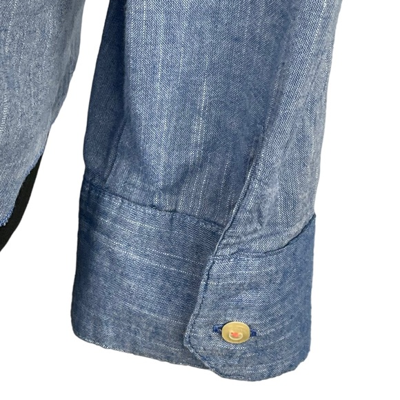 JOHNNY WAS EMBROIDERED COTTON BUTTON DOWN SHIRT - Picture 10 of 15